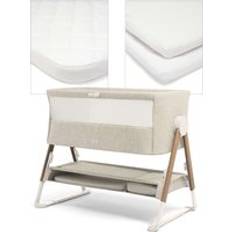 Mamas & Papas Lua Bedside Crib and Sheet Bundle
