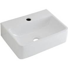 Modern 400mm x 295mm White Ceramic Rectangular Countertop Basin Sink