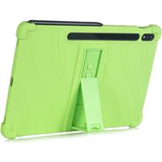 Samsung Galaxy Tab S7 Plus 12.4 Skal med Stativfunktion Silikon Grön
