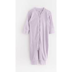 Purple Night Garments Lindex Baby Cotton Sleepsuit - Light Dusty Lilac