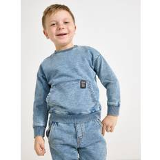 Denim/Jeanstyg Tröjor Lindex Sweatshirt Med Känguru-Ficka