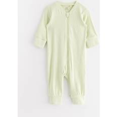 Lindex Baby Cotton Sleepsuit - Light Dusty Green