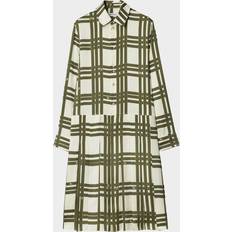Burberry Dresses Burberry Robe Midi À Carreaux En Soie - Multicolore