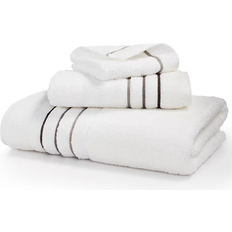 HOTEL COLLECTION Ultimate Micro Borderline Bath Towel White, Gray (142.2x76.2cm)