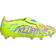 adidas Predator Elite Fold-Over Tongue Firm Ground Fotballsko - Lucid Lemon/Lucid Pink/Blue Fusion