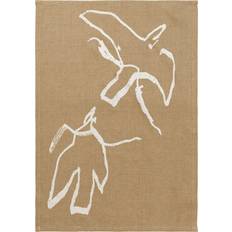 Ferm LIVING Handdukar ferm LIVING Vuelo 50x70 cm Sugar Kelp Off-White Kökshandduk Brun (70x70cm)