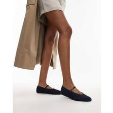 Blue Ballerinas Arket Mary Jane Denim Ballet Flats - Indigo Blue