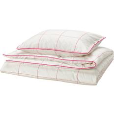 IKEA BREDVECKLARE 1 örngott Påslakan Vit, Rosa (200x150cm)