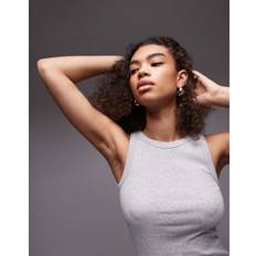 Arket Rib Jersey Vest Top - Grey Melange