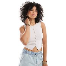 Stradivarius Basic Button-Up T-Shirt - Beige