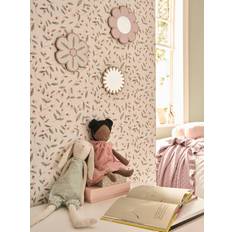 Vertbaudet Set of 3 Wooden And Acrylic Flower Wall Decorations Rose