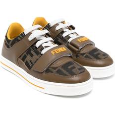 Jacquard Logo Sneakers - Brown