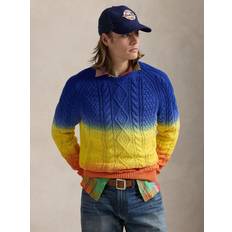Polo Ralph Lauren Yellow Jumpers Polo Ralph Lauren Cotton Cable Knit Dip-Dyed Jumper - Multi