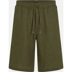 Tommy Hilfiger Beige Shorts Tommy Hilfiger Harlem PO Linen Short Herr Shorts - Army Green
