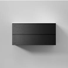 Tvättställsskåp 100 INR Kommod Core Grip 100 Black Oak 2 Lådor