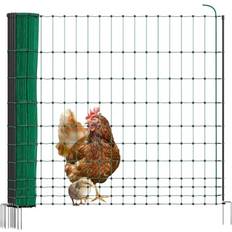 Hühnerzäune Basic Hühnerzaun 25m 122cm 7 Pfähle 2 Spitzen grün