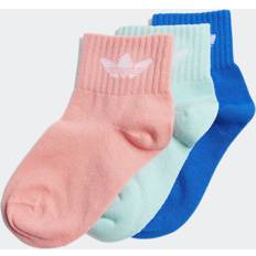 Turquoise Socks adidas Mid Ankle Socks 3 Pairs Kids - Semi Pink Spark/Blue