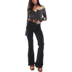 ASOS DESIGN Sort bukser med svaj og power-stretch-Black