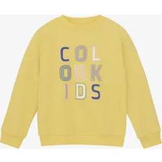 Gul Striktrøjer Color Kids Sweatshirt - Banana Cream Med Print