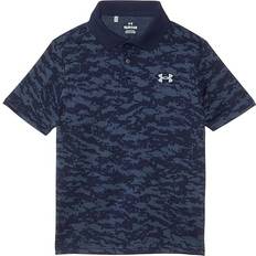 Golf Tops Under Armour Matchplay Printed Boys' Polo - Midnight Navy/Halo Gray