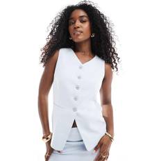 New Look Suits New Look Co-Ord Boucle Waistcoat - Blue