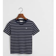 Gant 146/152 T-shirts Gant T-shirt Striped Shield Slim - Evening Blue