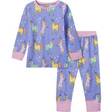 92/98 Nattplagg Småfolk Unicorns Pyjamas - Purple Delight