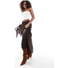 Stradivarius Flowing Bandeau Top - White