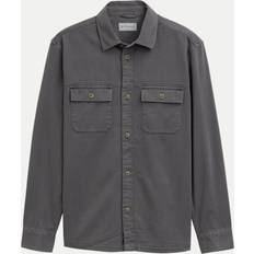 Tom Tailor Twill-Overshirt - Dunkelgrau