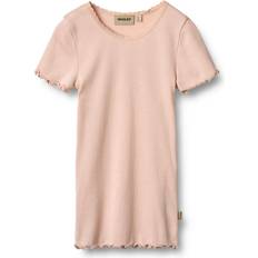 Wheat Kortærmet Rib T-shirt Katie - Rosa