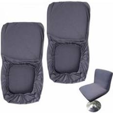 Monochrome Loose Chair Covers Cyslmuk 2 Pack Dark Grey Bar Stool Covers with Backrest Stretch Slipcover Loose Chair Cover Grey