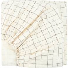 L1N0 Baby Bettlaken 70 x 100 cm Natural Grid Beige