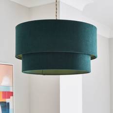 Dunelm Peyton Cord Two Tier Lamp Bottle Green Shade ∅ 40cm
