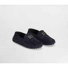 Boys - Leather Low Top Shoes Dolce & Gabbana Boys Suede Loafers Navy Blue