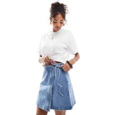 Vero Moda Women Skirts Vero Moda Denim Wrap Mini Skirt - Medium Blue