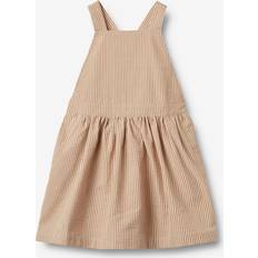 Bruna Klänningar Barnkläder Wheat Agnes Pinafore Klänning - Caramel Stripe