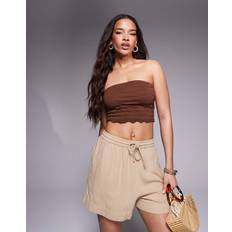Shorts River Island Linen Look Short - Stone