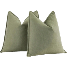 Shein One Sage Herringbone Trim Pillow Cover Snowy Kuddöverdrag Grön (50x30cm)