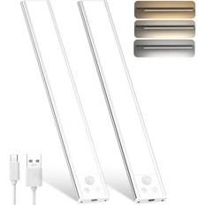 Wardrobe Lighting Under Cabinet Kitchen Lights 3 Color Dimmable 31cm 2 Pack Wardrobe Lighting