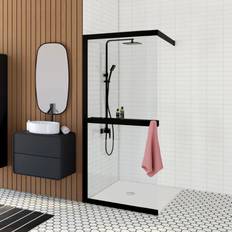 Allibert Duschvägg Lexie 100 cm Svart