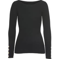 Gold Jumpers Melrose Knitted Boat Neck Sweater - Black