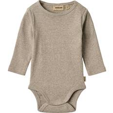L Bodyer Børnetøj Wheat Gravel Melange Rib Body Spencer - Gravel Melange