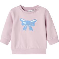 Barnkläder Name It NmfVrillie Sweatshirt - Winsome Orchid/Bow
