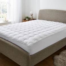 Hotel Luxury Cotton Topper Single Mattress Cover White (190x90cm)