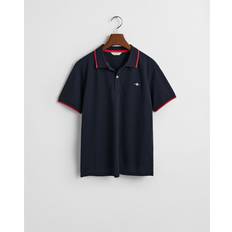 Gant Pikétröjor Barnkläder Gant Striped Polo Pique Rugger - Marinblå