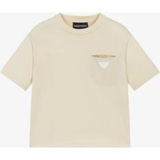 Emporio Armani Boys Beige Cotton T-Shirt - Beige