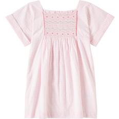 Bonpoint Paysanne Smocked Cotton Dress - Pink