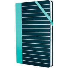 Green Notepads MiLAN Stripe Black Green Notebook 21 x 14.6 x 1.6 cm