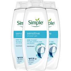 Simple Kind to Skin Sensitive Shower Gel Body Wash 675ml 12 Pack