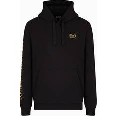EA7 Logo Series Sweatshirt mit Kapuze und Reißverschluss - Schwarz
